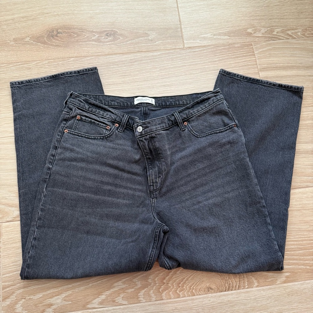 Abercrombie & Fitch High Rise Jeans - Dark Gray/Black